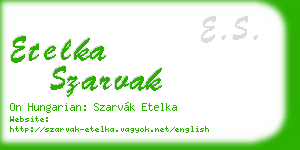 etelka szarvak business card